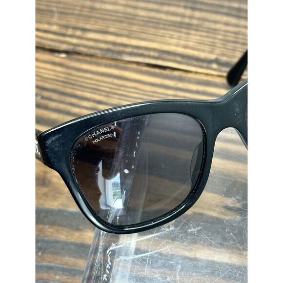 Chanel 5380-A C501/S8 Polished Black Frame w/Gray Lens Full Rim Sunglasses - Picture 3 of 9